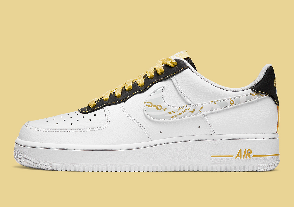 Gold Chains And Zebra Patterns Appear On The Nike Air Force 1 Low