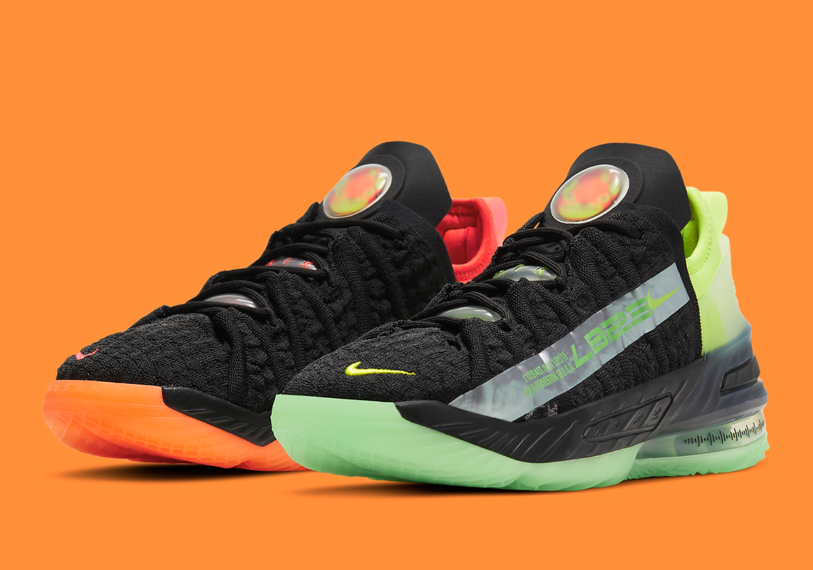 A Music-Themed Nike LeBron 18 For Kids Features Alternate Neons