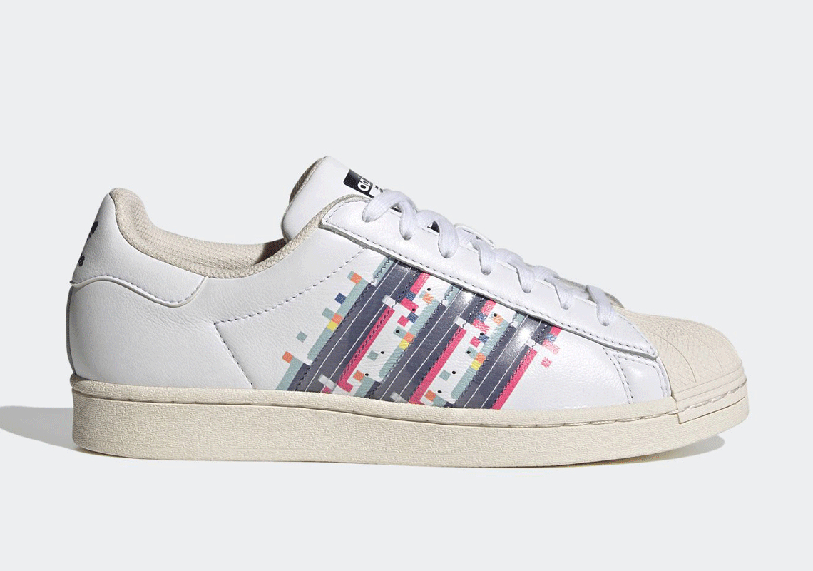 Glitchy Stripes Appear On The adidas Superstar