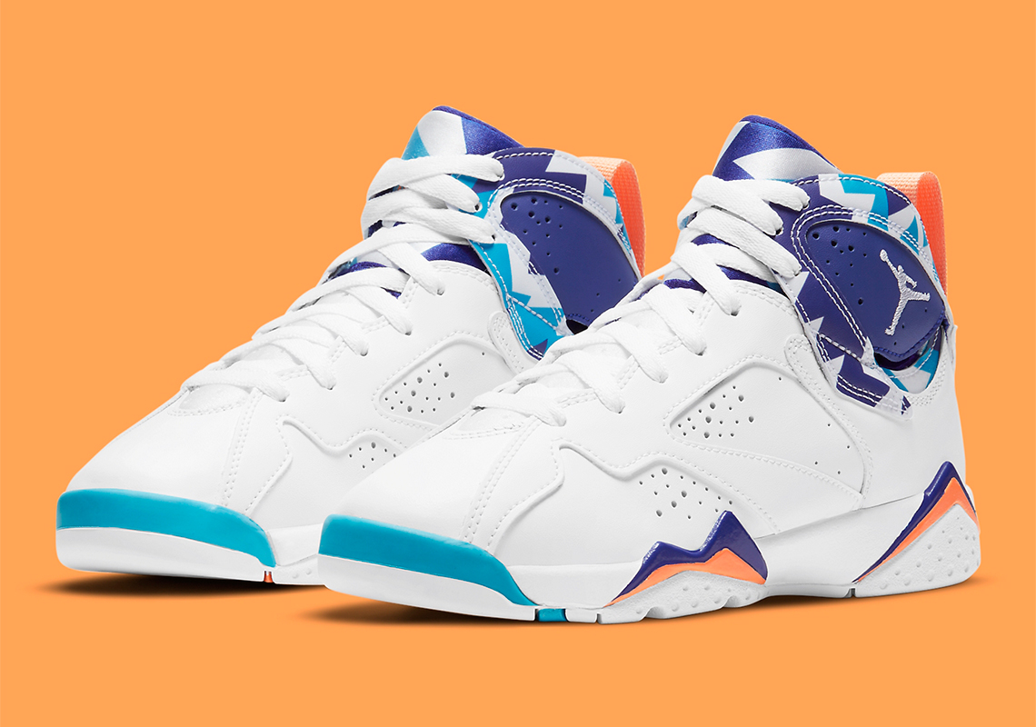 Air Jordan 7 For Girls Gets Chlorine Blue Accents For January 2021