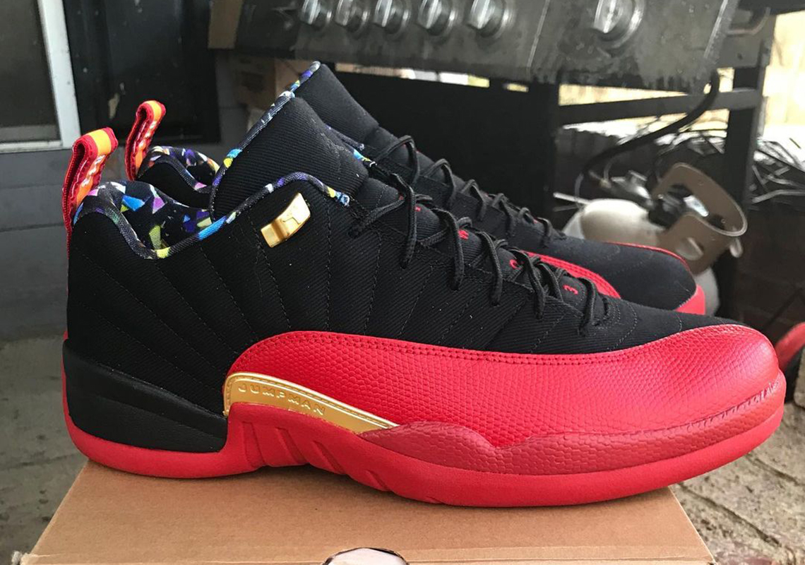 Air Jordan 12 Low “Super Bowl” Features Confetti Patterned Interior