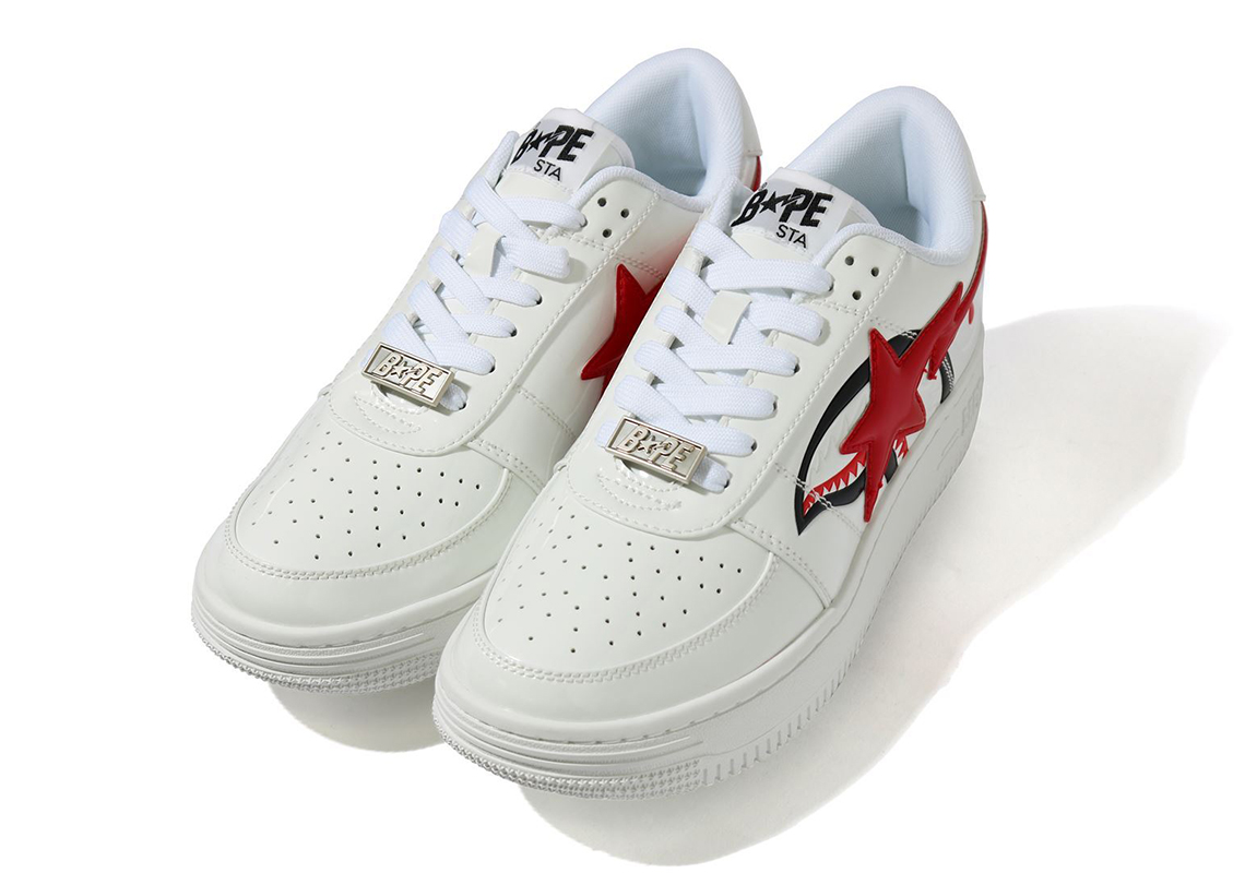 Bape Shark Bape Sta Low White Black 2