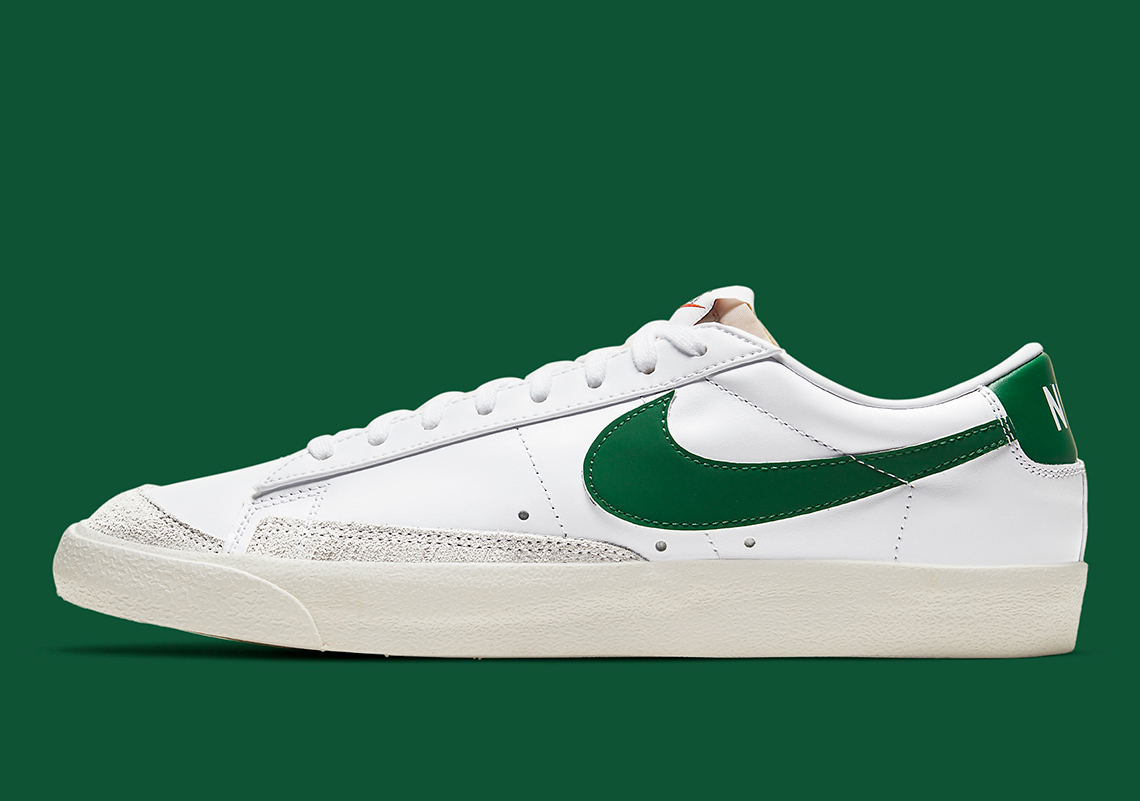 The Nike Blazer Low '77 Matches Its Mid Counterpart With Pine Green Swooshes