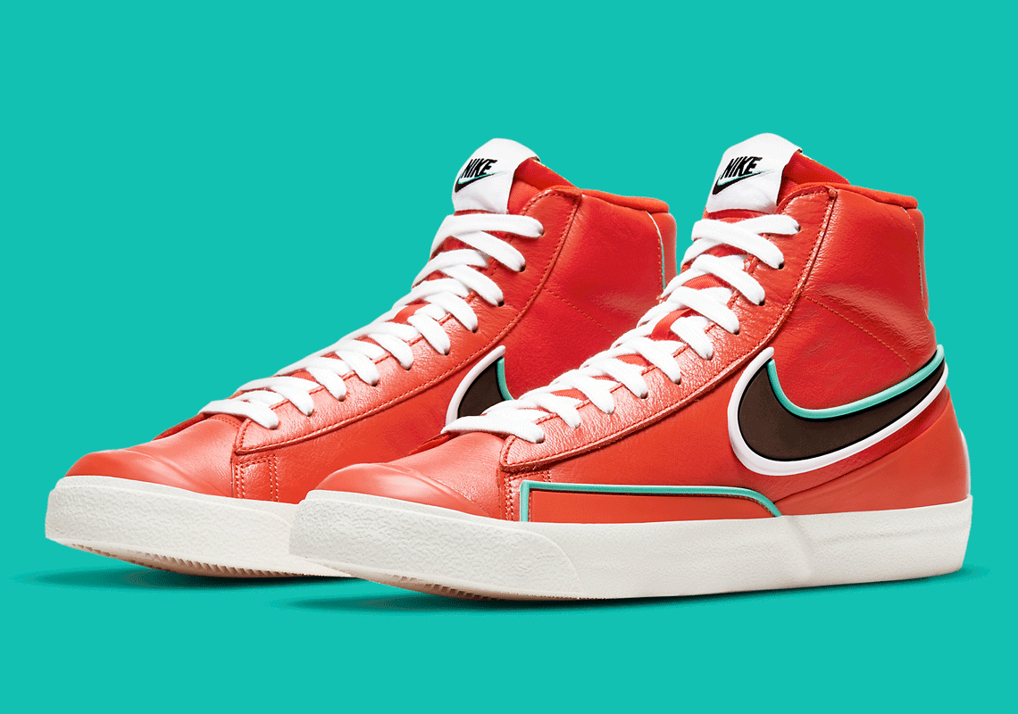 The Nike Blazer Mid Infinite Gets Bright Orange Leather Exteriors