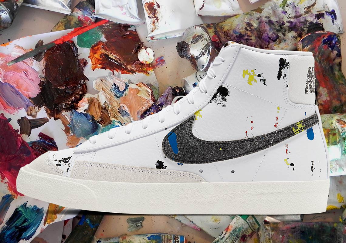 Paint Splatters Cover This Upcoming Nike Blazer Mid '77