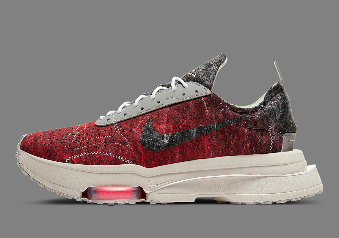 The Nike Zoom Type Appears In A Red-Dyed Recycled Wool