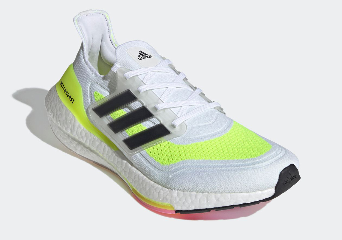 Adidas Ultraboost 21 Fy0377 Footwear White Core Black Solar Yellow 1