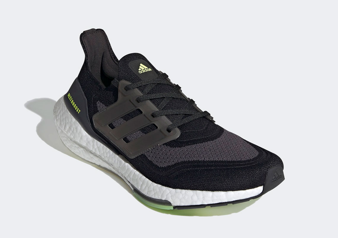 Adidas Ultraboost 21 Core Black Solar Yellow Fy0374 2