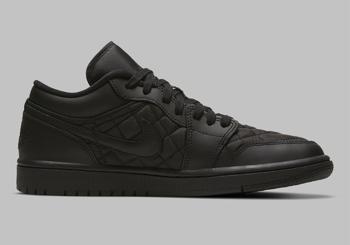 Air Jordan 1 Low Quilted Black Db6480 001 2