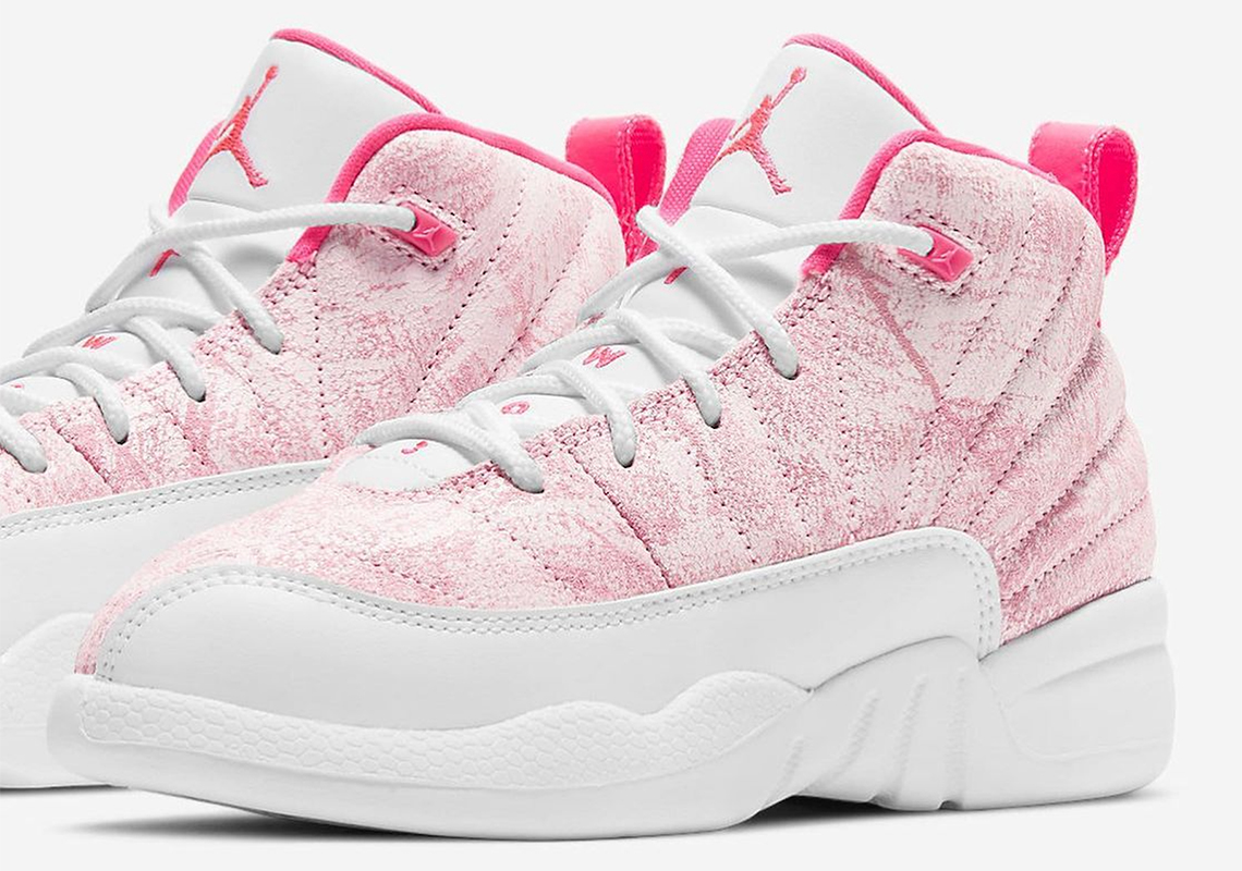 Worn Leathers Appear On Girls-Exclusive Air Jordan 12 “Hyper Pink”