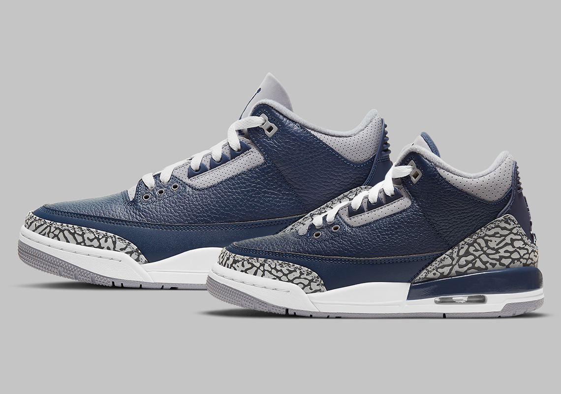 Official Images Of The Air Jordan 3 “Midnight Navy/Cement Grey”