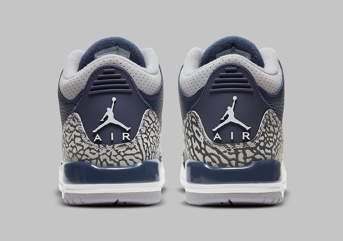 Air Jordan 3 Gs Midnight Navy Cement Grey White Georgetown 398614 401 5