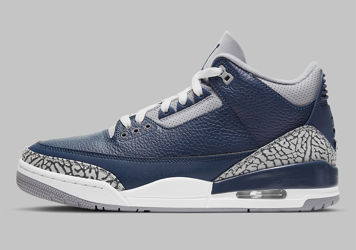 Air Jordan 3 Midnight Navy Cement Grey White Georgetown Ct8532 401 1