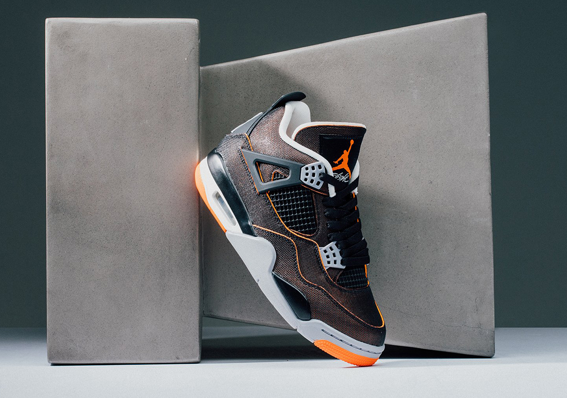 Air Jordan 4 Starfish Black Orange Release Info 1