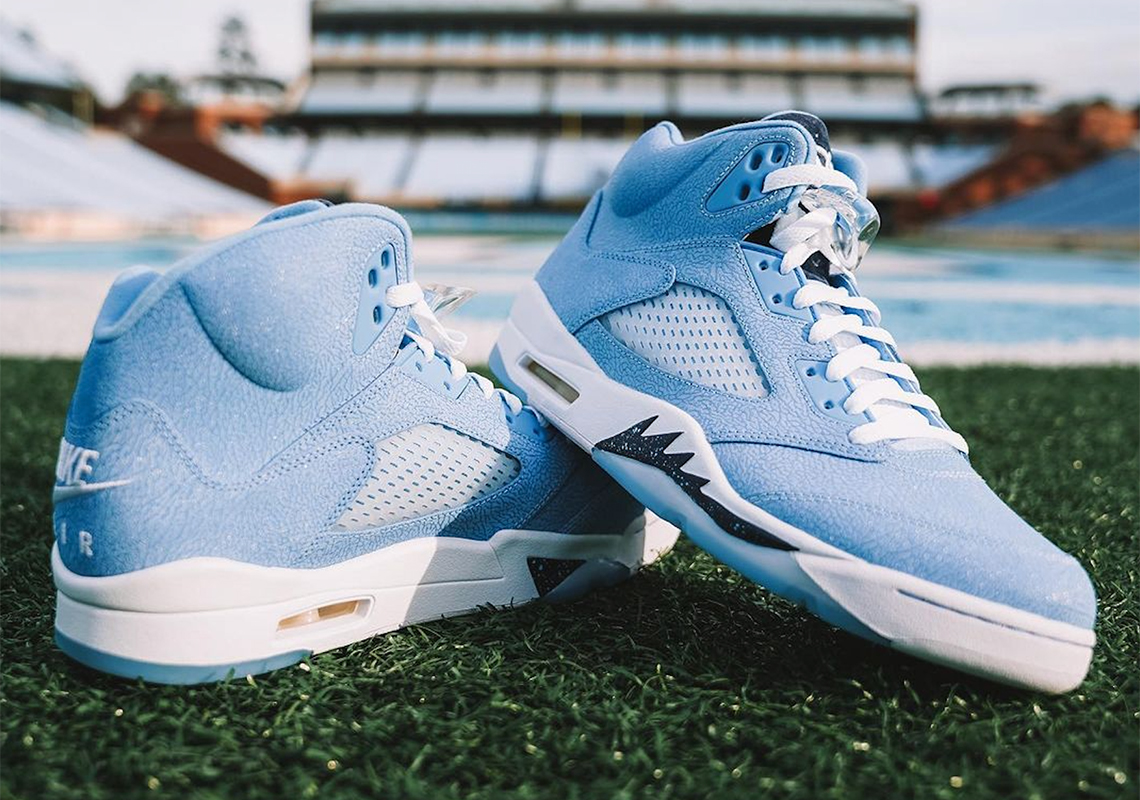 Air Jordan 5 Unc Tar Heels Football Pe 2