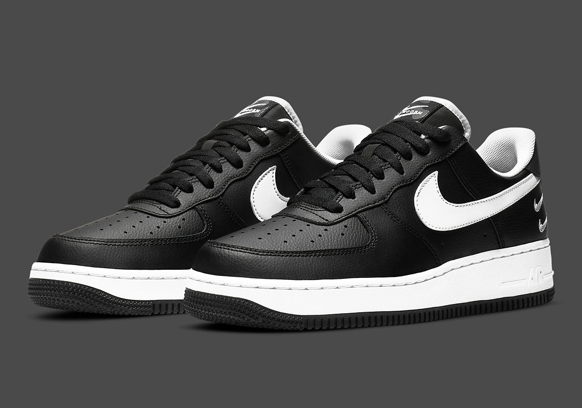 The Double-Checked Nike Air Force 1 Low In Black Is Available Now