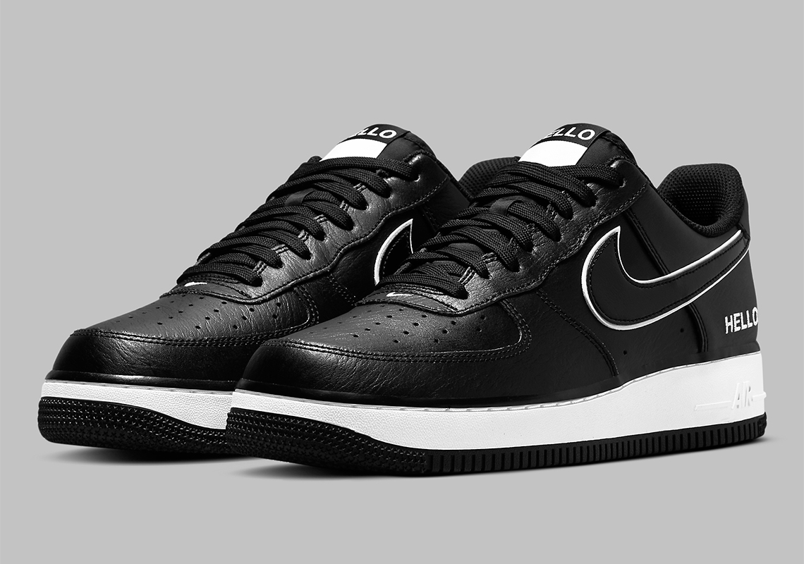 The Nike Air Force 1 Low "Name Tag" Appears In Black And White