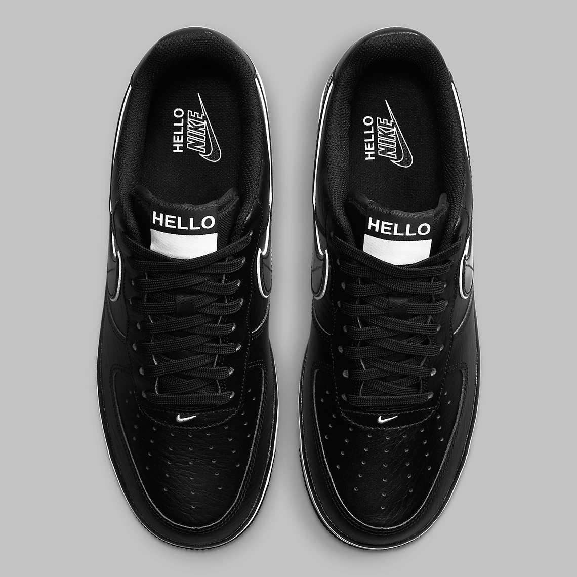 Nike Air Force 1 Low Name Tag Hello Black Cz0327 001 8