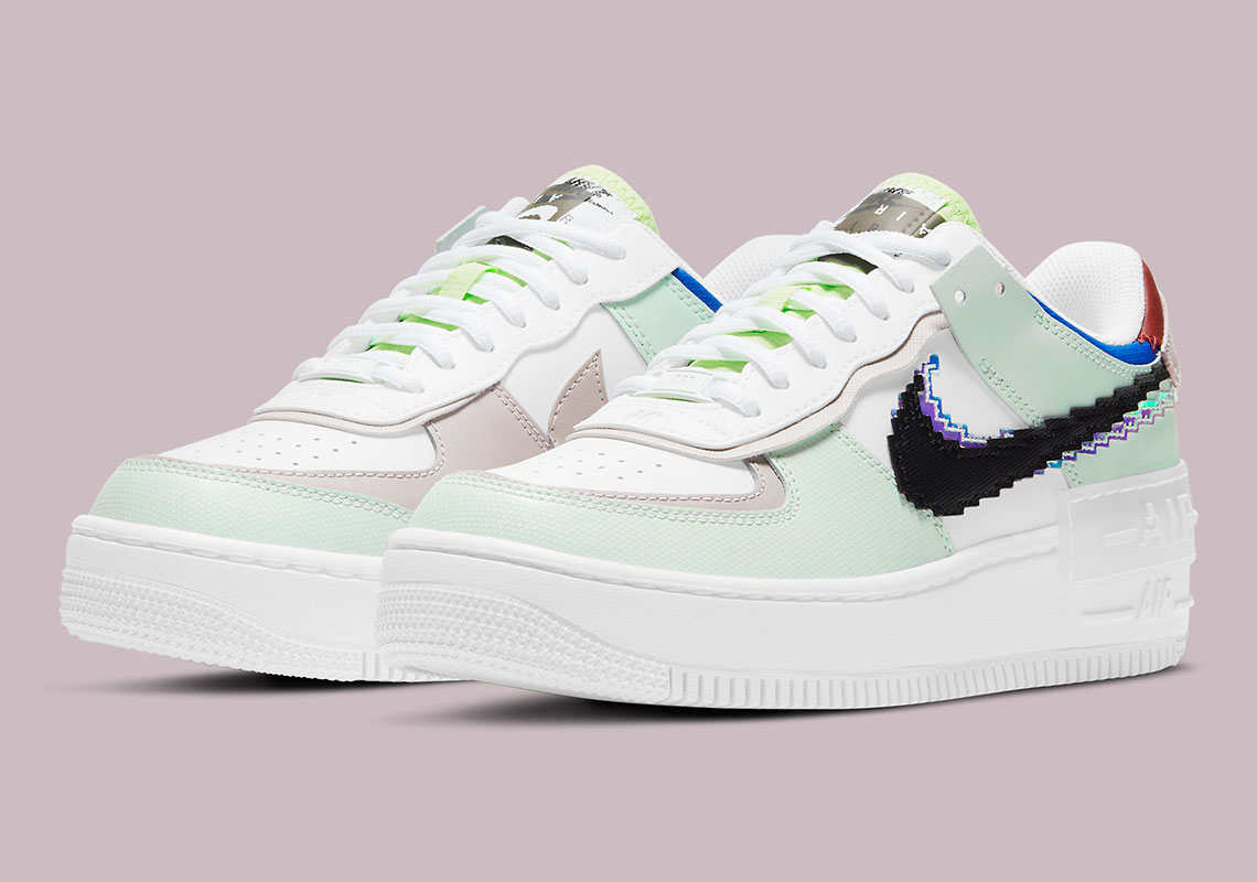 Pixelated Swooshes Emerge Yet Again On This Colorful Nike Air Force 1 Shadow