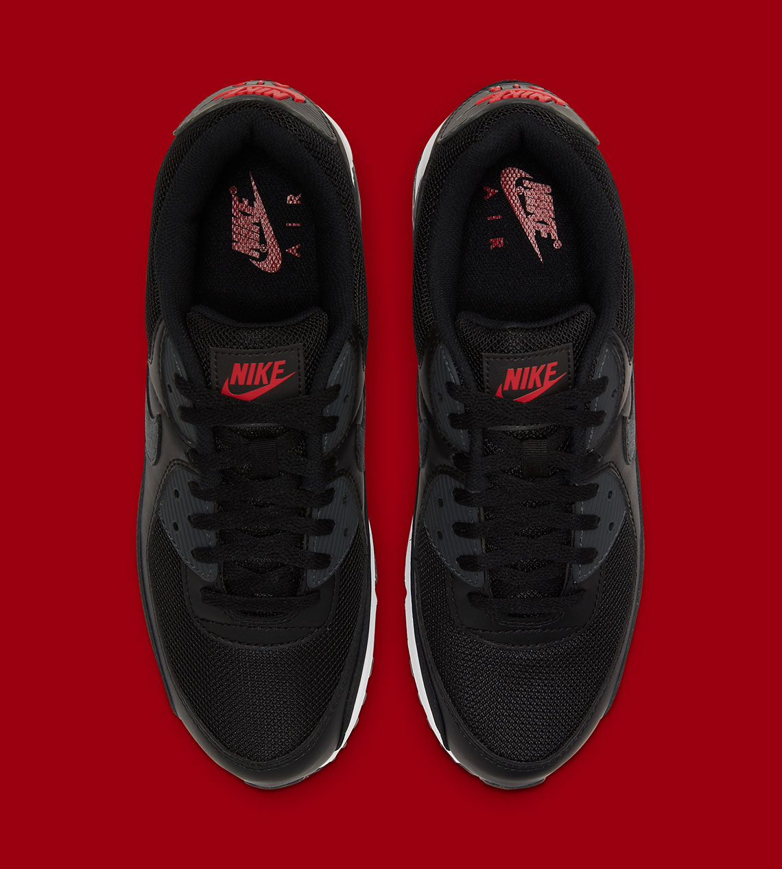 Nike Air Max 90 Black University Red Dh4095 001 7