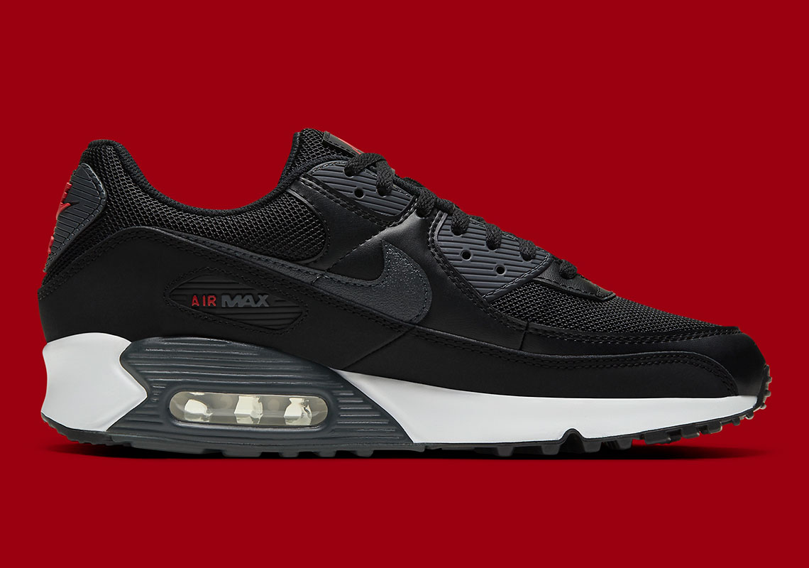 Nike Air Max 90 Black University Red Dh4095 001 8