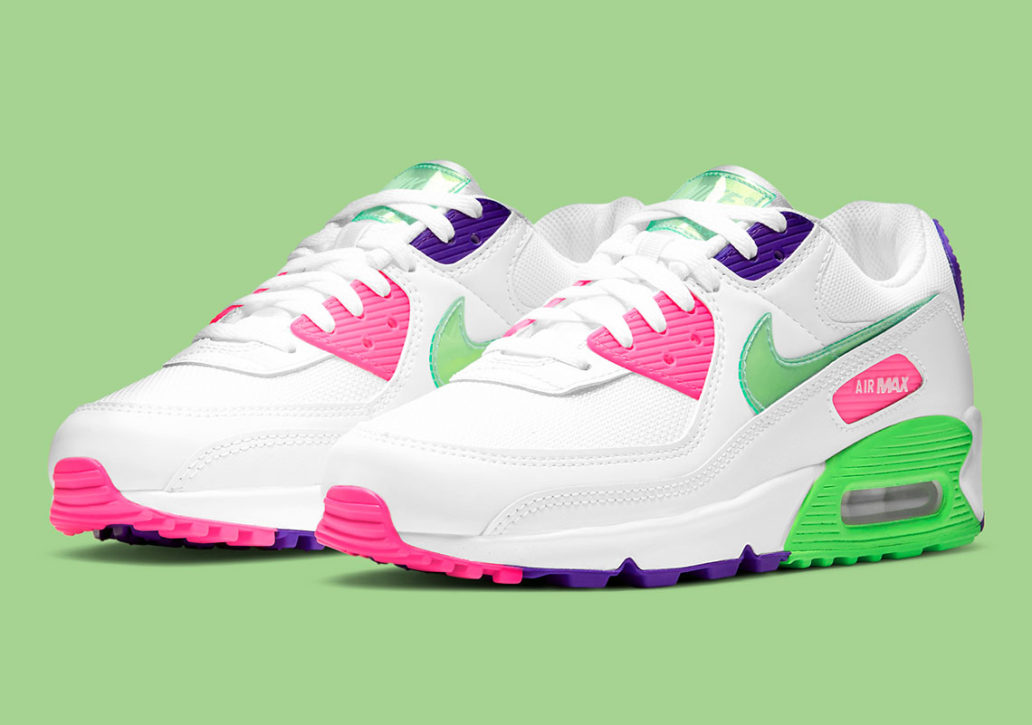 This Neon-Based Nike Air Max 90 Features See-Through Vinyl Swooshes And Tongues