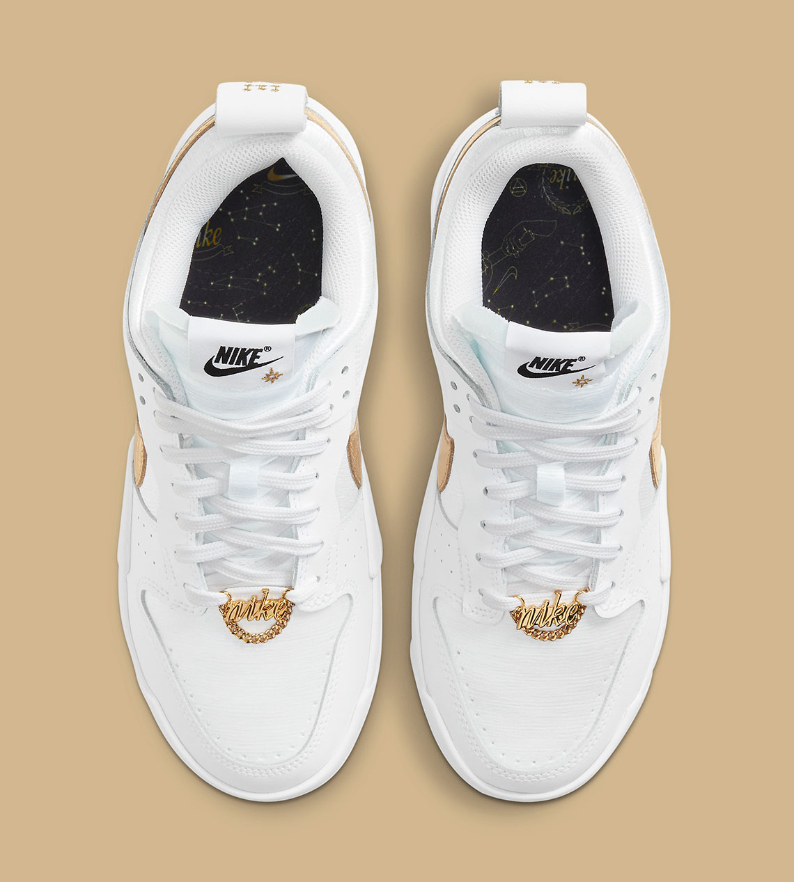 Nike Dunk Low Disrupt Wmns White Metallic Gold Dd9676 100 4