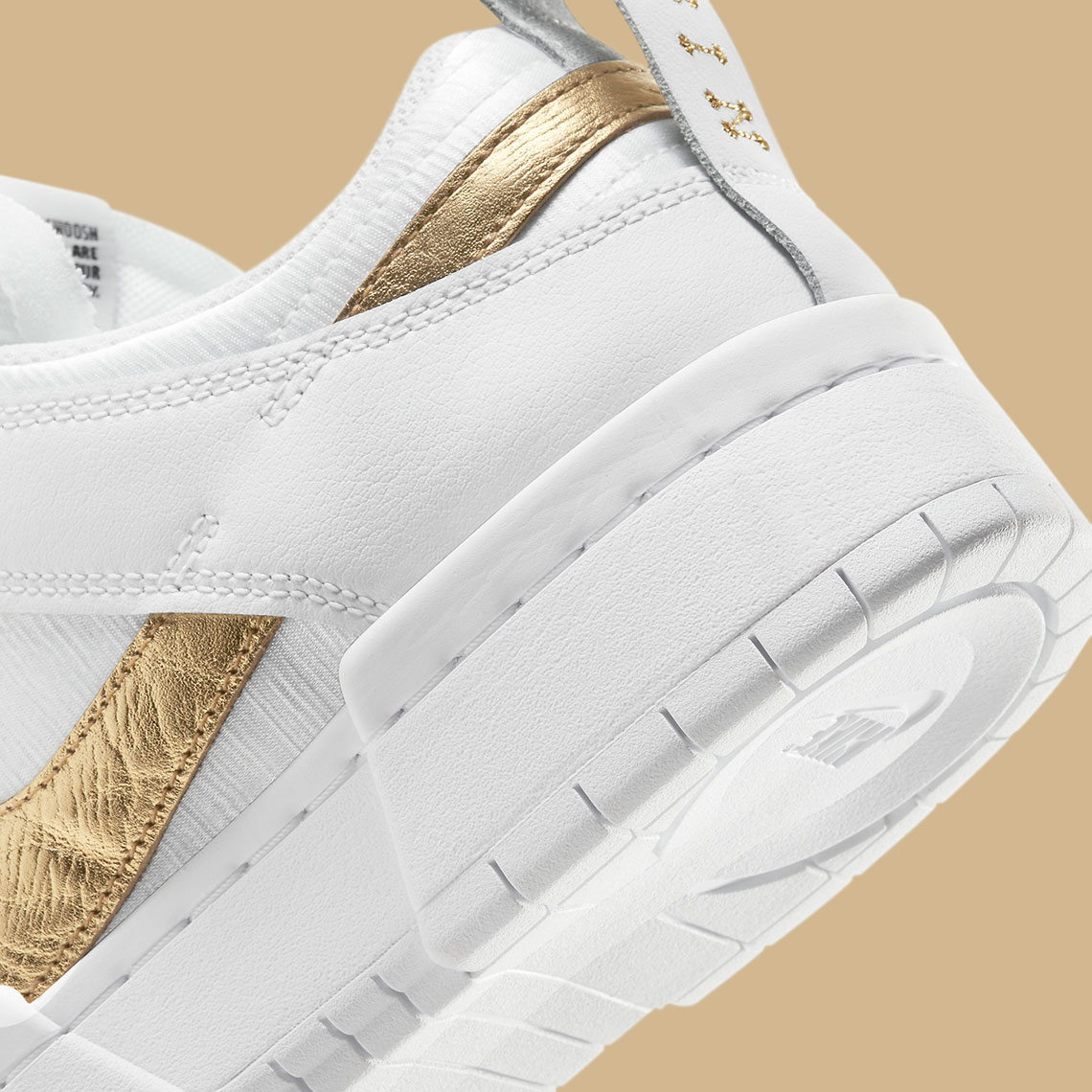 Nike Dunk Low Disrupt Wmns White Metallic Gold Dd9676 100 8