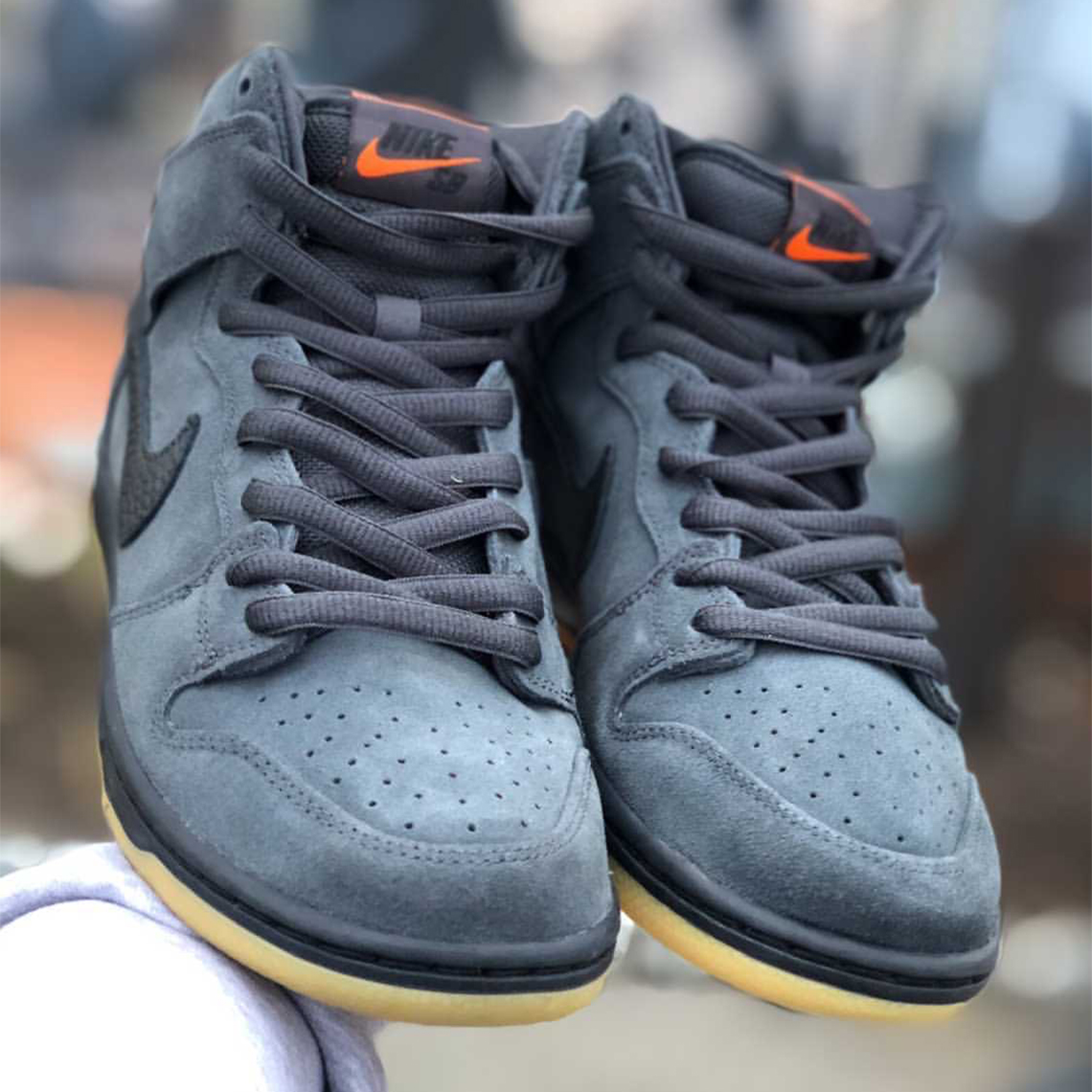 Nike Sb Dunk High Orange Label Anthracite Black Cv1727 001 2