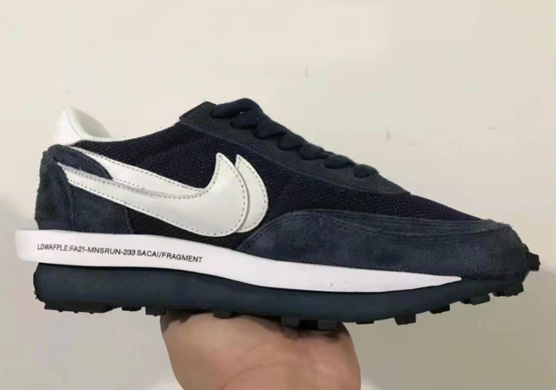 Sacai Fragment Nike Ldwaffle Navy White