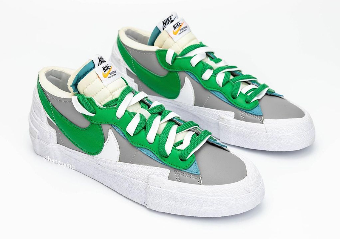 Detailed Look At The sacai x Nike Blazer Low "Classic Green"