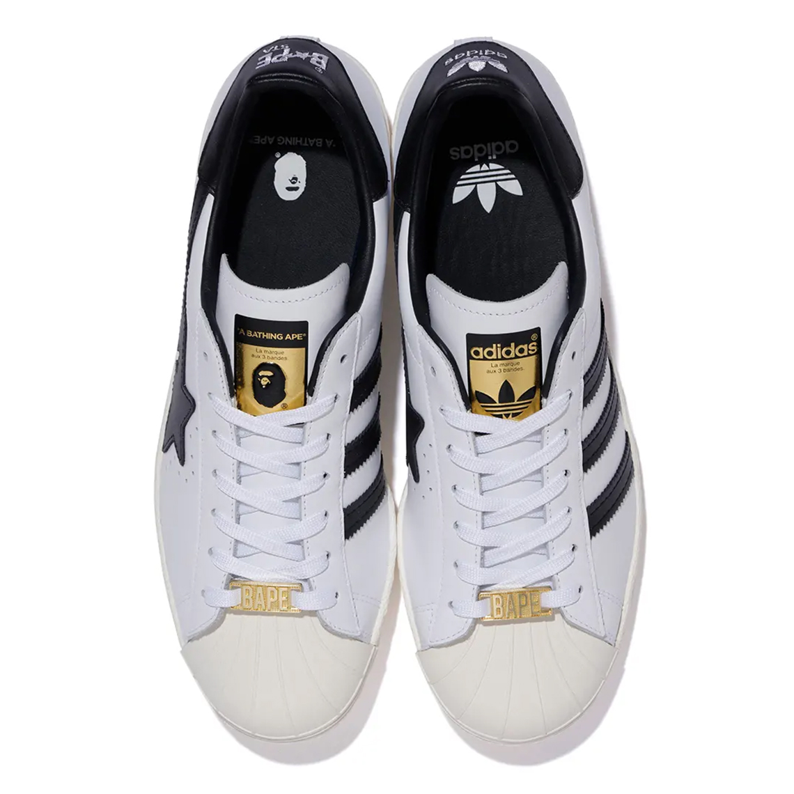 Bape Adidas Superstar 80s White Black 2