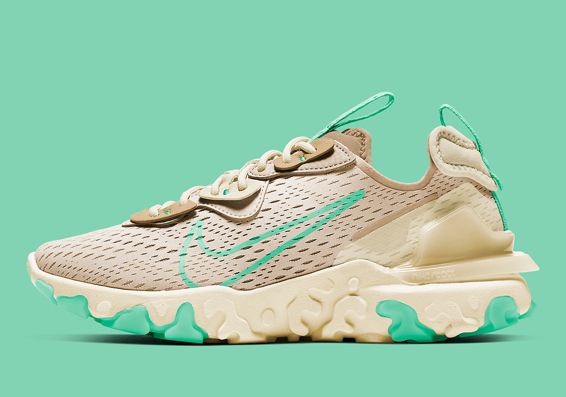 The Nike React Vision Gets A Full Bodied Tan With Aqua Accents