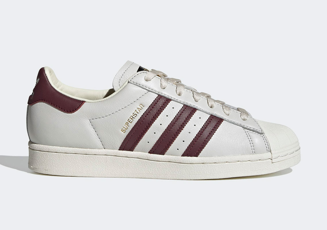 Adidas Superstar Off White Maroon H68187