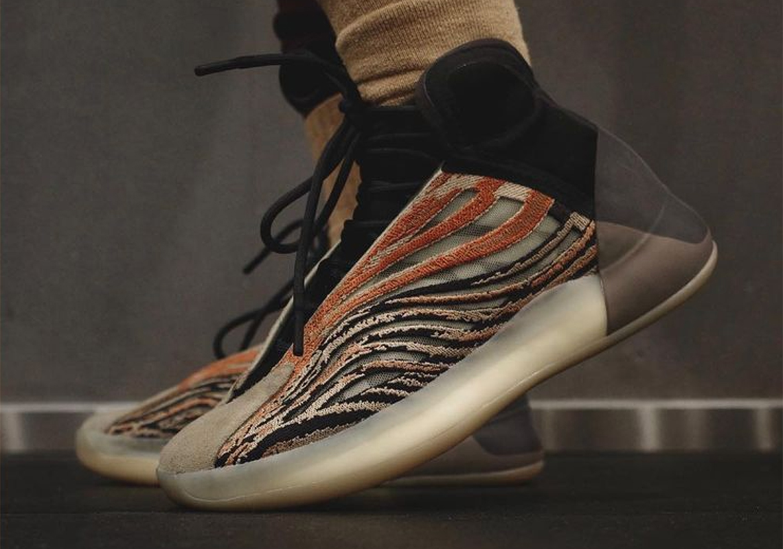 The adidas Yeezy Quantum "Flash Orange" Infuses Streaks Of Bronze