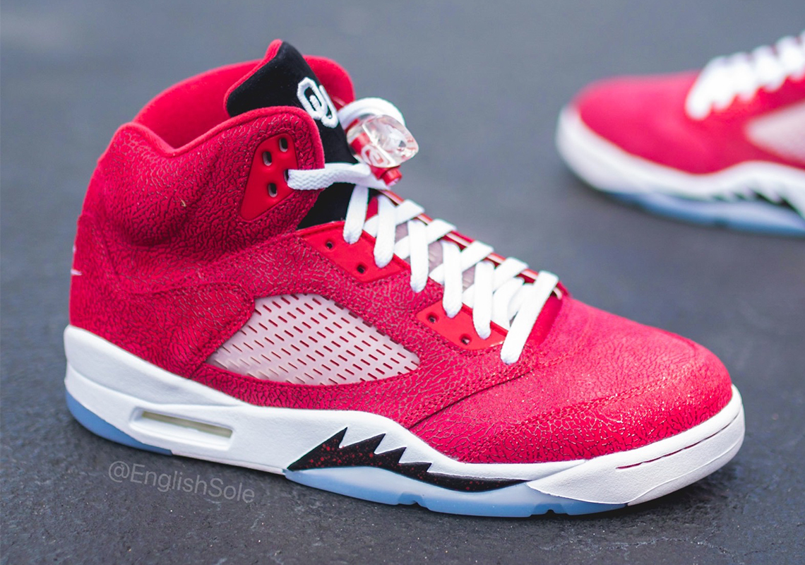 Up Close With The Air Jordan 5 "Oklahoma Sooners" PE