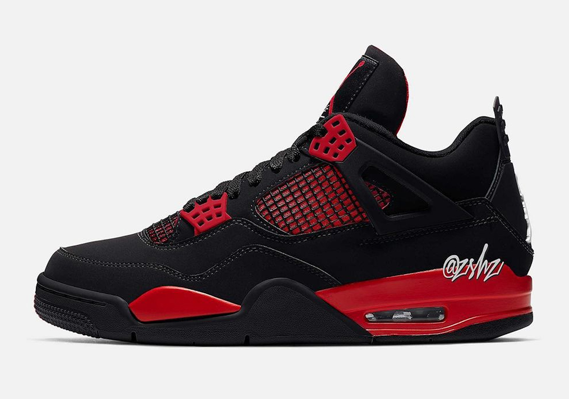 Jordan Brand Looks To The "Thunder" Colorblocking For Upcoming Air Jordan 4 In Black Red