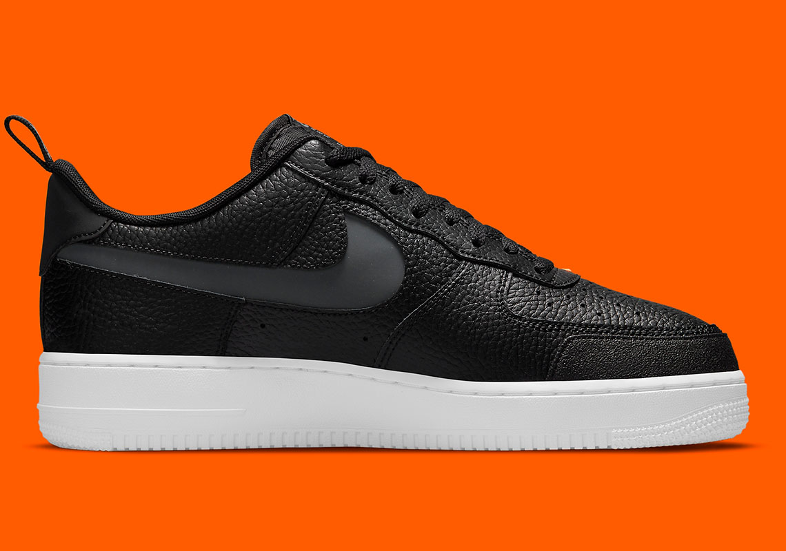 Nike Air Force 1 Black Orange Reflective Dj6887 001 3