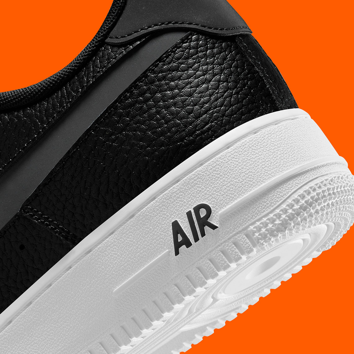 Nike Air Force 1 Black Orange Reflective Dj6887 001 6