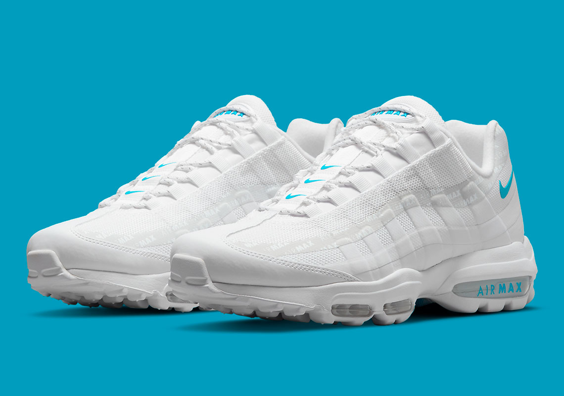 The Nike Air Max 95 Ultra Gets Hits of Glacier Blue And Overbranding