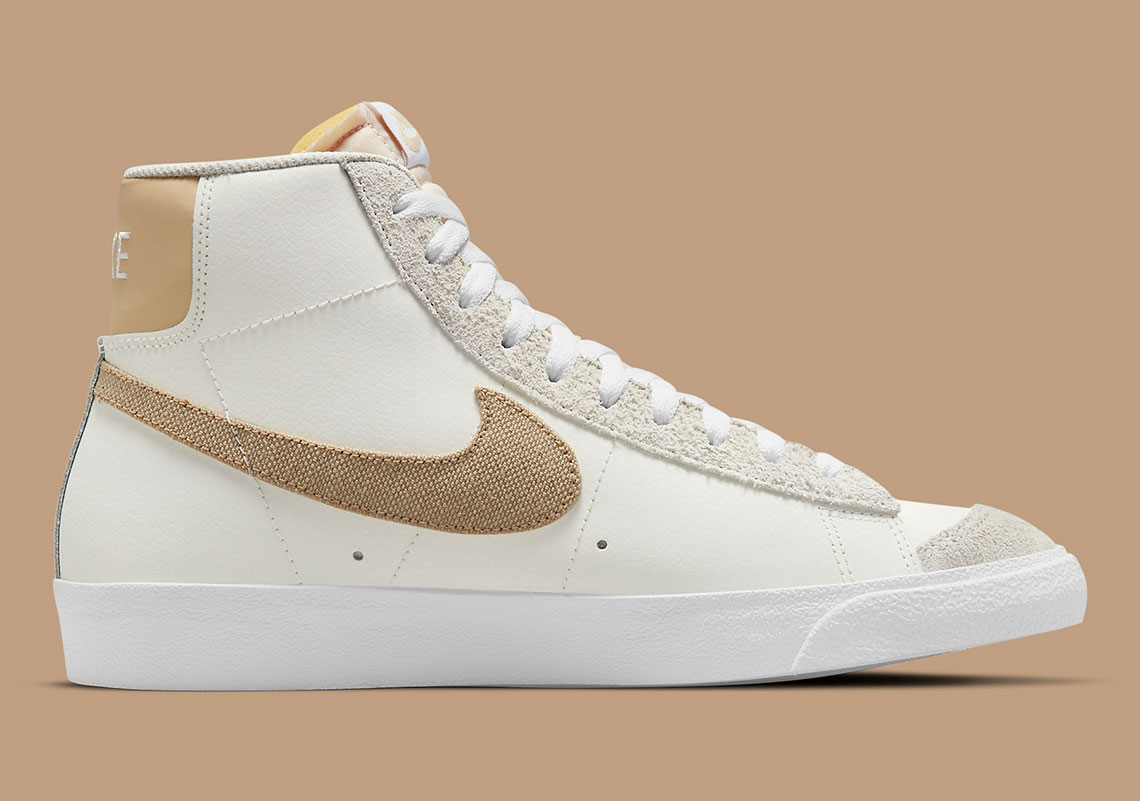 Nike Blazer Mid 77 Canvas White Tan Dh4106 100 7