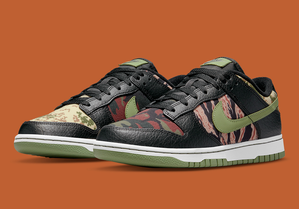 The Nike Dunk Low SE "Multi-Camo" Strings Together Multiple Prints