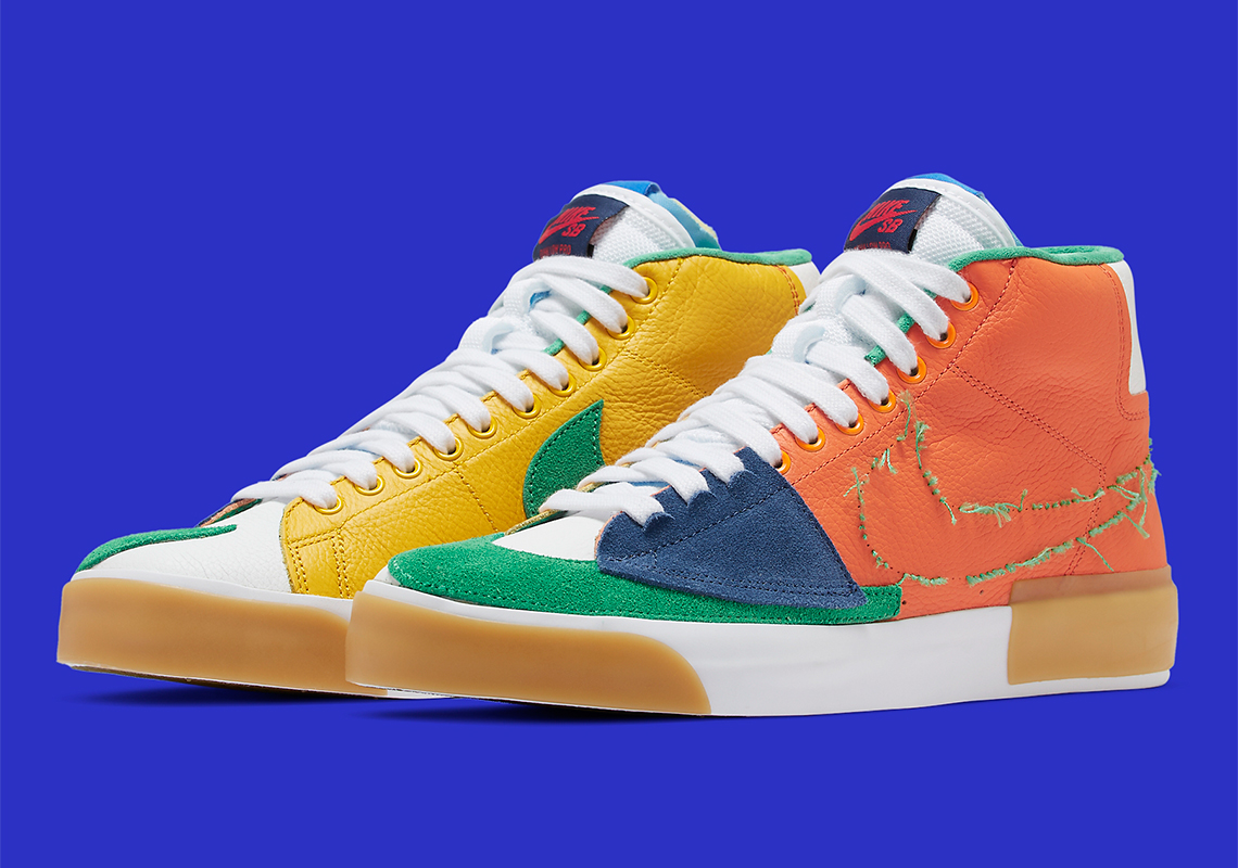 The Nike SB Blazer Mid Edge Patchworks Together A Number Of Summer-Ready Colors