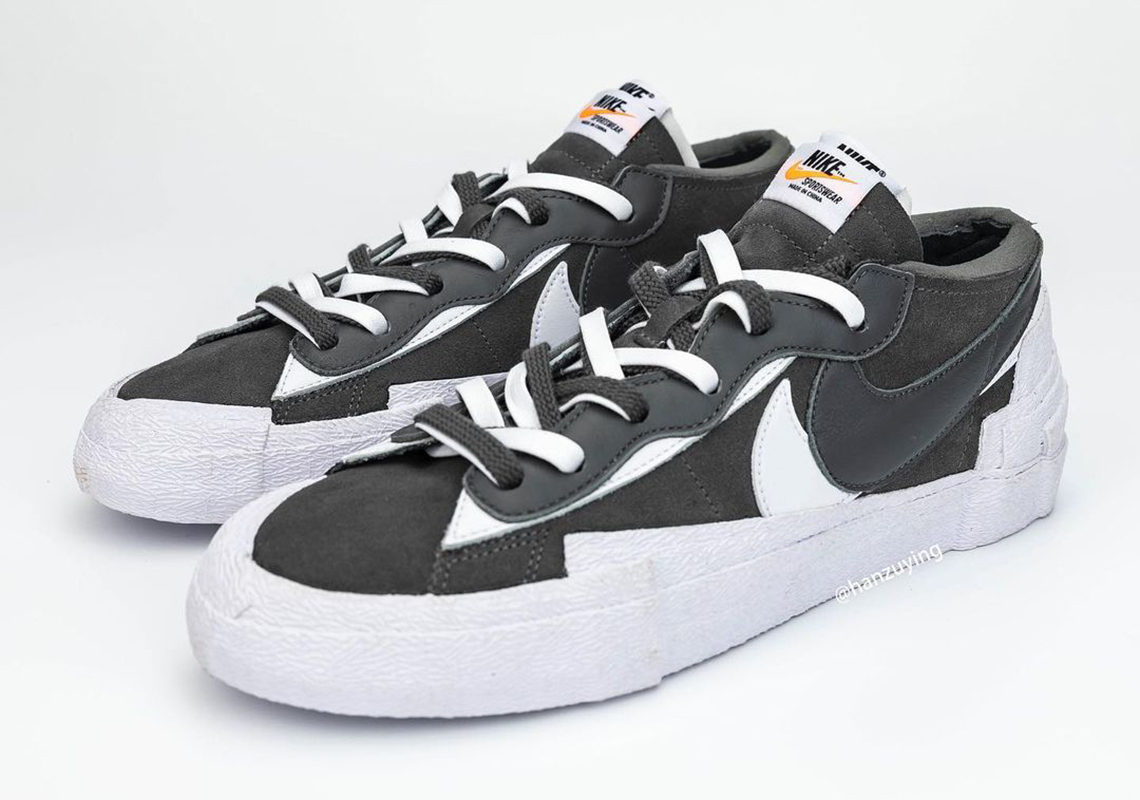 sacai x Nike Blazer Low Revealed In A Dark Grey Composition