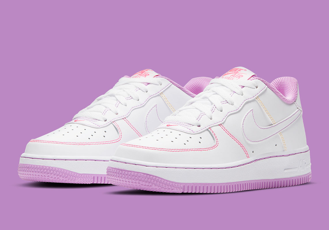 The Nike Air Force 1 Adds Pastels To Its Stitching For This Kids' Exclusive