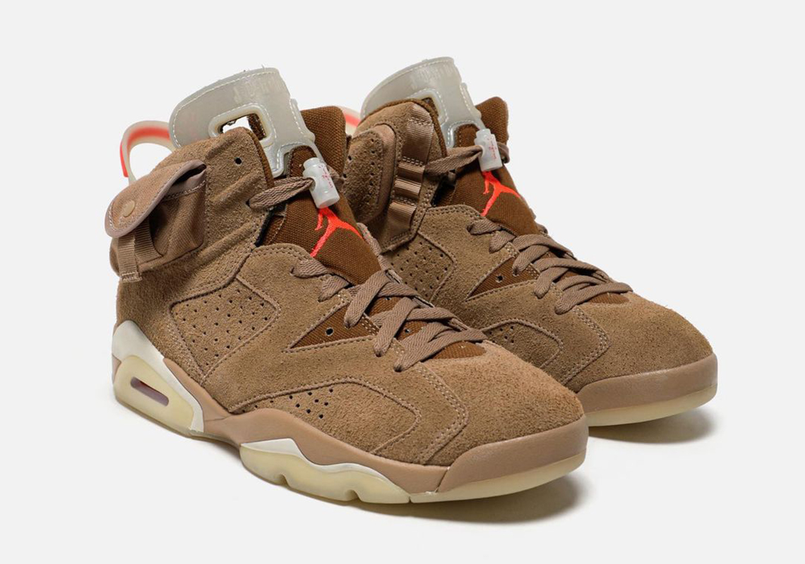 Travis Scott Helps Celebrate The Air Jordan 6's 30th Anniversary With "British Khaki" Colorway