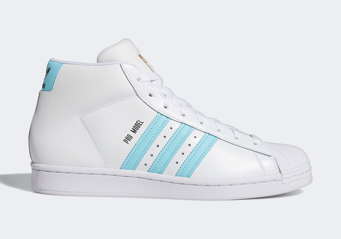 The Mainstay adidas Pro Leather Adds "Hazy Sky" Stripes