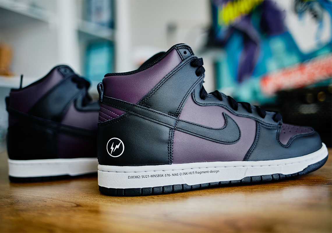 Fragment Nike Dunk High Black Purple 3