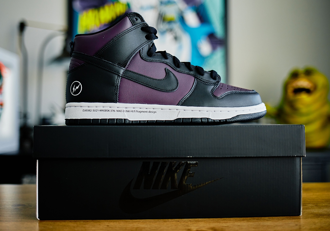 Fragment Nike Dunk High Black Purple 5