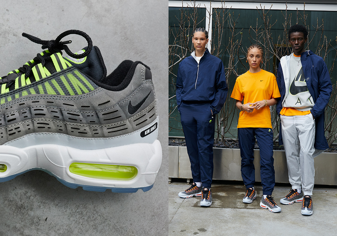 The Kim Jones x Nike Air Max 95 Releases In "Volt" And "Total Orange" On March 19th